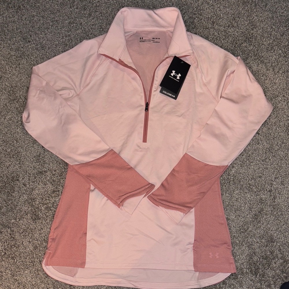 Under Armour Pink Quarter-Zip Pullover Size M NWT